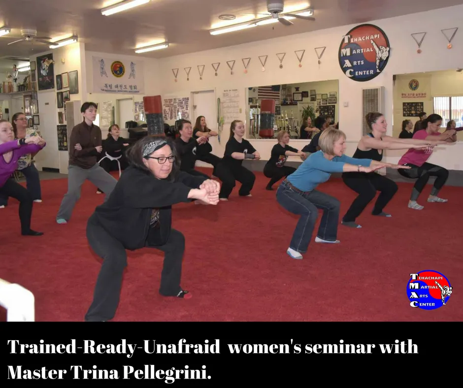 Women practice at the TRU seminar with Master Trina Pellegrini.